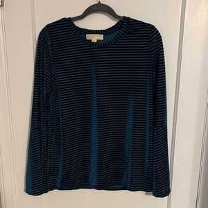 Michael Kors Blue Striped Blouse